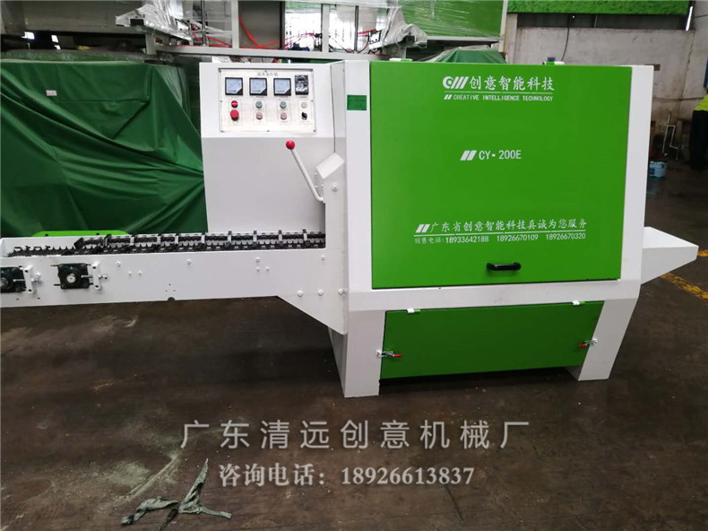 200型圓木多片鋸采用超薄鋸片，出材率高達80%以上