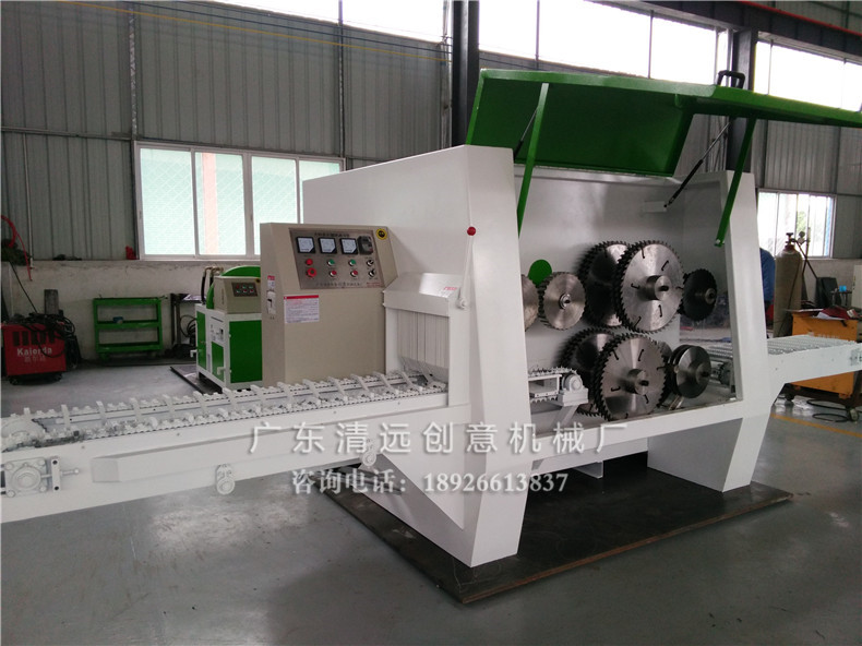 圓木多片鋸采用超薄鋸片，出材率高達(dá)80%以上