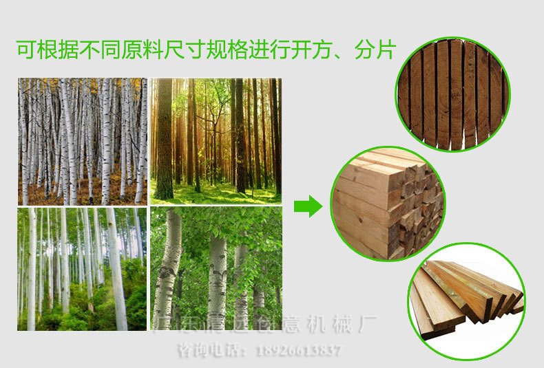 圓木多片鋸可根據(jù)不同原料尺寸規(guī)格進(jìn)行開方、分片