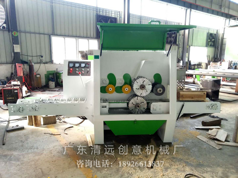 圓木多片鋸采用超薄鋸片，出材率高達(dá)80%以上